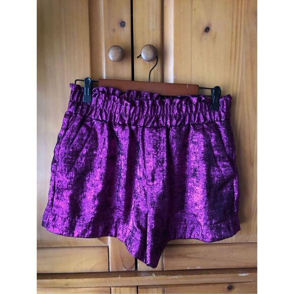 A new day Metallic Purple Women Short Size M - Picture 1 of 7